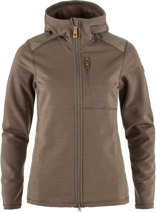 フェールラーベン レディース アウター パーカー・スウェット フリース Fjallraven Women's Keb Fleece Hoodie Suede Brown ブラウン|ReVida 店