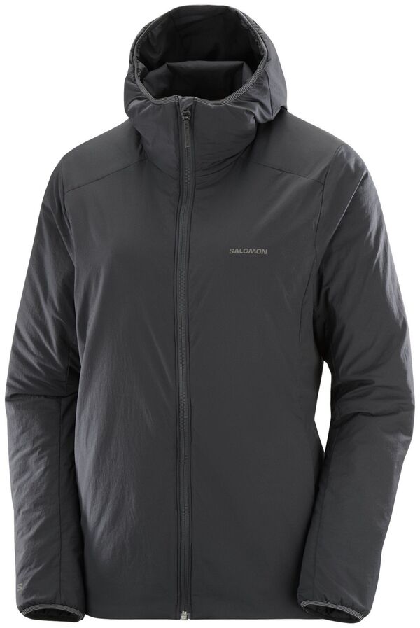 サロモン レディース アウター ジャケット・ブルゾン パーカー Salomon Women's Mountain Flex Hoodie Deep Black ブラック