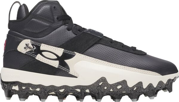 アンダーアーマー メンズ シューズ スニーカー Under Armour Men's Harper 10 Pro Mid TPU Baseball Cleats Black/Stone ブラック|ReVida 店
