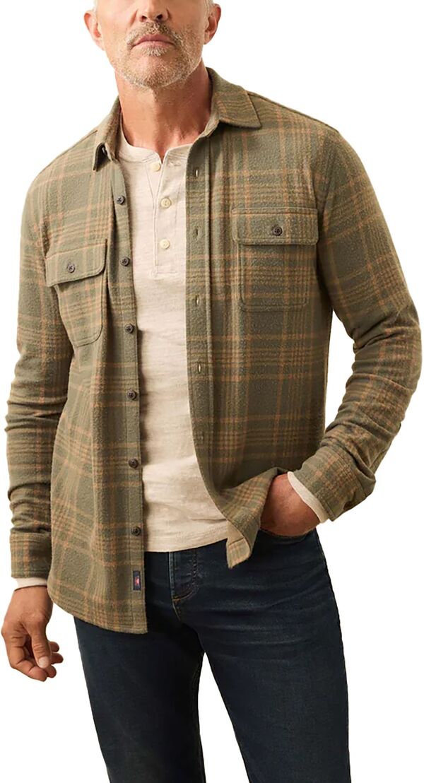 ファレティ メンズ アウター 編み物・プルオーバー プルオーバー Faherty Men\u0027s Legend Sweater Shirt Woodland Olive Plaid オリーブ