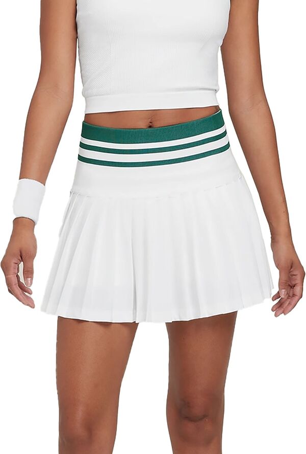ウィルソン レディース ボトムス 二分の一ズボン下・さる股引き スコート Wilson Women\u0027s Midtown Tenniskirt Bright White/Field Green 白いこと