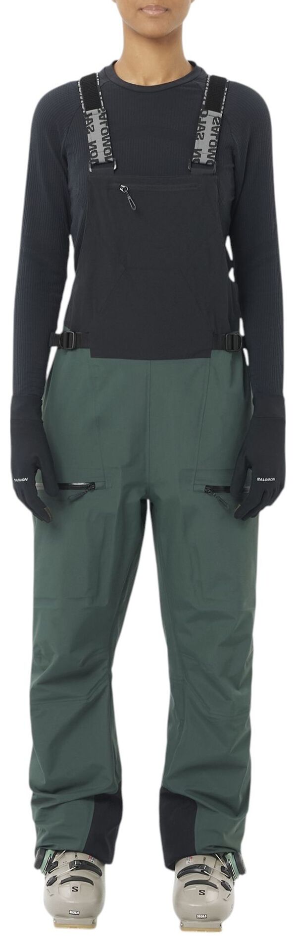 サロモン レディース ボトムス カジュアルパンツ Salomon Women's Absolute Bibs Green Gables グリーン｜ReVida 店