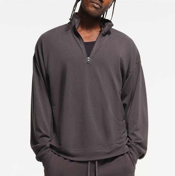 スキムズ メンズ アウター パーカー・スウェット プルオーバー SKIMS Men\u0027s 1/4 Zipullover Sweatshirt Ash 死灰