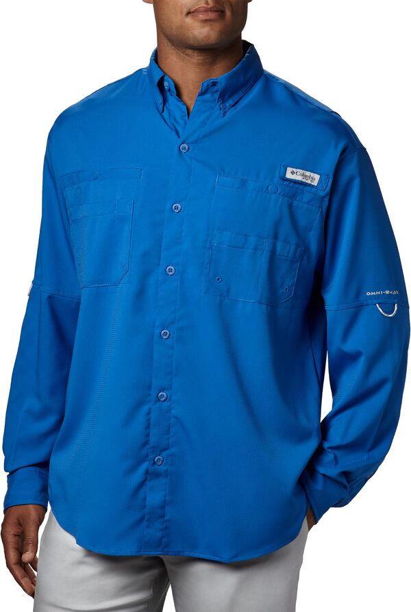 コロンビア メンズ トップス シャツ Columbia Men's PFG TamiamiI Long Sleeve Shirt Vivid Blue ブルー