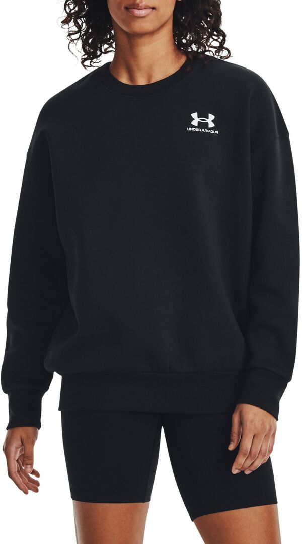 アンダーアーマー レディース アウター パーカー・スウェット フリース Under Armour Women\u0027s Icon Fleece Oversized Crew Black 黒いこと