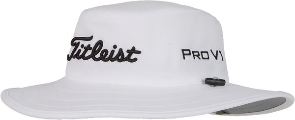 タイトリスト メンズ アクセサリー 帽子 Titleist Men's Tour Aussie Golf Bucket Hat White/Black ホワイト