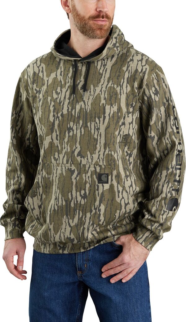 カーハート メンズ アウター パーカー・スウェット シャツ グラフィック Carhartt Men's Loose Fit Camo Sleeve Graphic Sweatshirt Mossy Oak Bottomland 14,896円