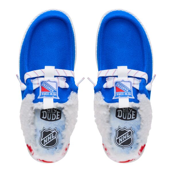 ヘイデュード メンズ シューズ スニーカー Hey Dude Men's Wally Slip NHL Rangershoe Varsity Blue/Red ブルー|ReVida 店