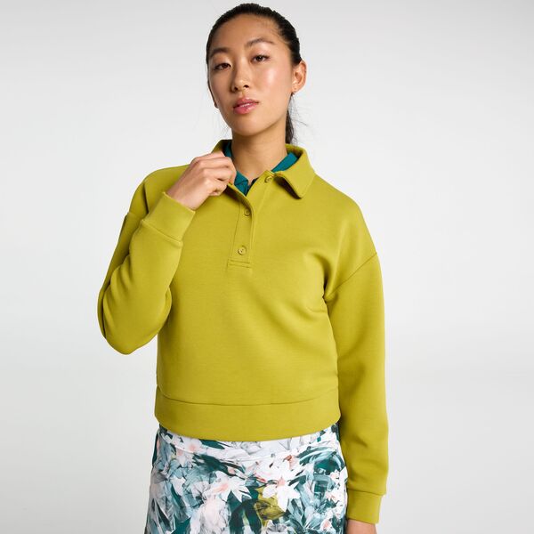 持ちはこび レディース アウター 上衣・上衣 スポーツシャツ アクアラング CALIA Women\u0027soft Scuba Long Sleeve Golf Polo Chartreuse シャルトリューズ コート・ジャケット-レディースファッション