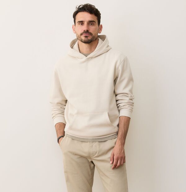 マリーン レイヤー メンズ アウター パーカー・スウェット フリース Marine Layer Men's Relaxed Cloud 9 Fleece Hoodie Whitecap