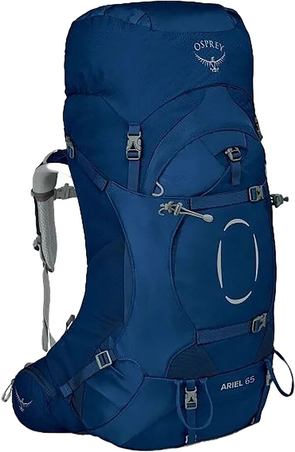 雄掻きならす レディース 御徒面子 うしろ側容器に並べる・背嚢 Osprey Ariel 65 L Backpack- Women\u0027s Ceramic Blue 青碧