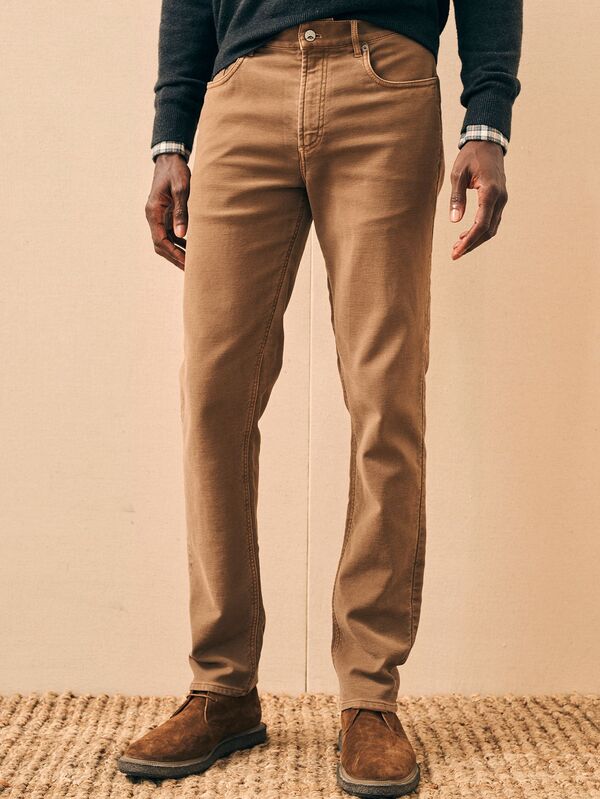 ファレティ メンズ ボトムス カジュアルパンツ パイル Faherty Men'stretch Terry 5 Pocket Pants Bark Brown ブラウン