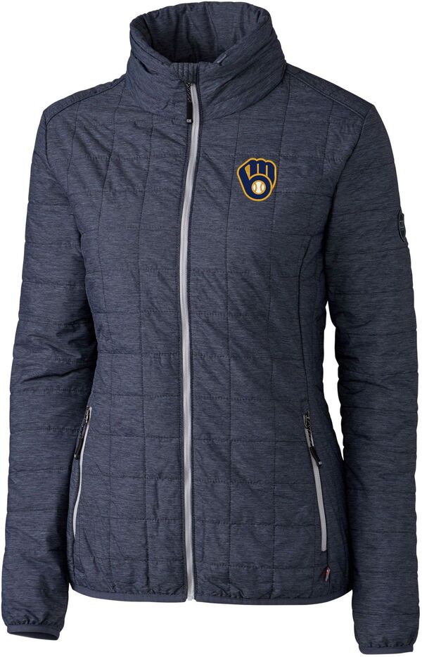 カッターアンドバック レディース アウター ジャケット・ブルゾン Cutter & Buck Women's Milwaukee Brewers Eco Insulated Full Zipuffer Jacket NoColor|ReVida 店