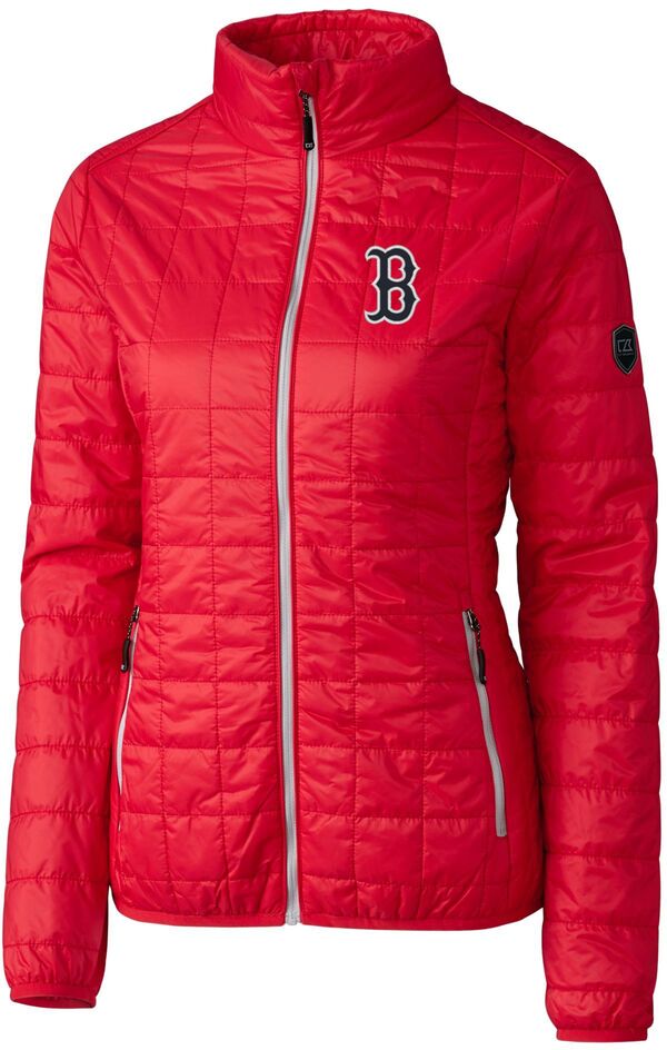 カッターアンドバック レディース アウター ジャケット・ブルゾン Cutter & Buck Women's Boston Red Sox Eco Insulated Full Zipuffer Jacket NoColor レッド｜ReVida 店 52,080円
