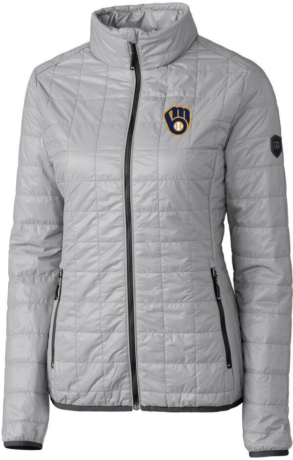 カッターアンドバック レディース アウター ジャケット・ブルゾン Cutter & Buck Women's Milwaukee Brewers Eco Insulated Full Zipuffer Jacket NoColor|ReVida 店