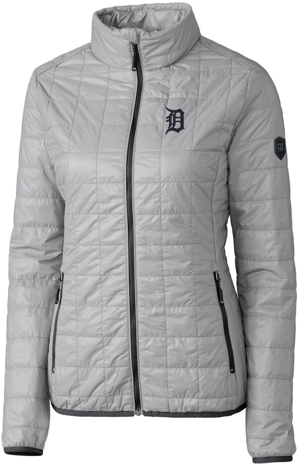 カッターアンドバック レディース アウター ジャケット・ブルゾン Cutter & Buck Women's Detroitigers Eco Insulated Full Zipuffer Jacket NoColor アニマル｜ReVida 店