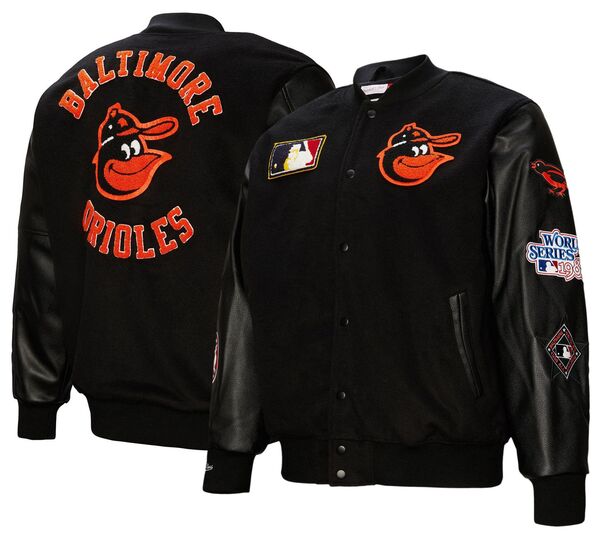 ミッチェル\u0026ネス メンズ アウター 上衣・上衣 Mitchell \u0026 Ness Men\u0027s Baltimore Orioles Black Varsity Jacket NoColor 黒いこと