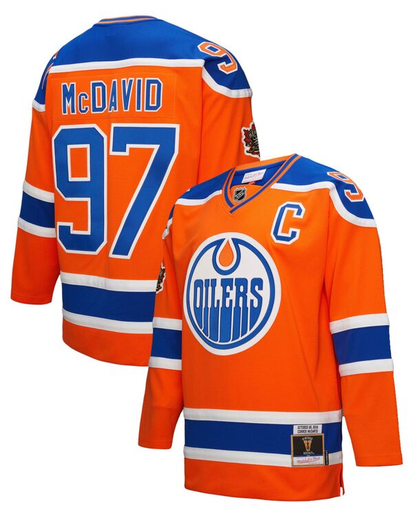 ミッチェル&ネス メンズ トップス シャツ ジャージー Mitchell & Ness Adult Edmonton Oilers Connor McDavid #97 Blue Line Jersey NoColor ブルー