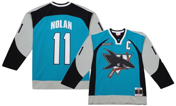 ミッチェル&ネス メンズ トップス シャツ ヴィンテージャージー Mitchell & Ness Men'san Jose Sharks Owenolan #11999 Vintage Home Replica Jersey NoColor