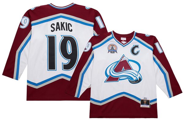 ミッチェル&ネス メンズ トップス シャツ ヴィンテージャージー Mitchell & Ness Men's Colorado Avalanche Joe Sakic #19 2000 Vintage Away Replica Jersey NoColor