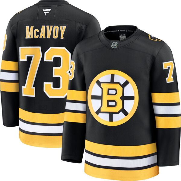 ファナティクス メンズ トップス シャツ ジャージー Fanatics NHL Men's Boston Bruins Charlie McAvoy #73 Home Black Premium Authentic Jersey NoColor ブラック｜ReVida 店