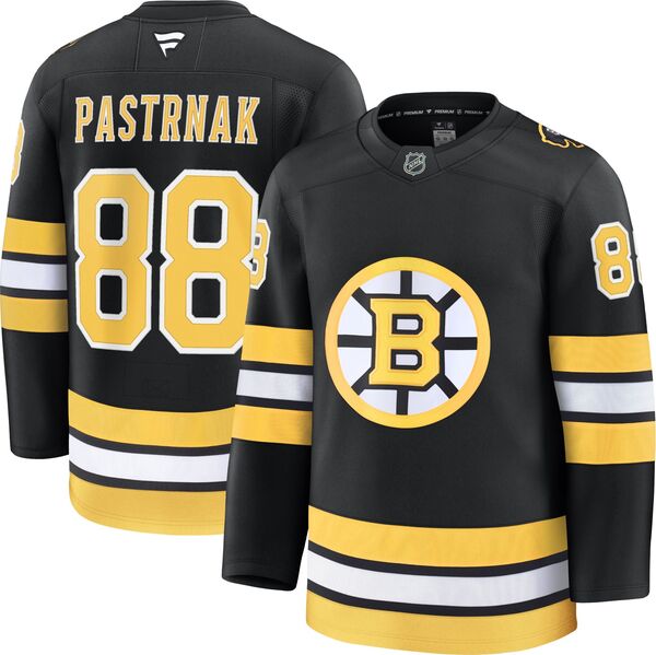 ファナティクス メンズ トップス シャツ ジャージー Fanatics NHL Men's Boston Bruins David Pastrnak #88 Home Black Premium Authentic Jersey NoColor ブラック