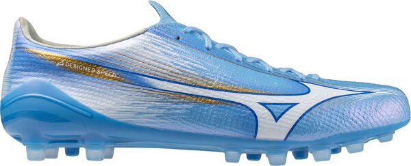 ミズノ レディース シューズ スニーカー Mizuno Alpha III Elite AG Soccer Cleats Blue/White ホワイト