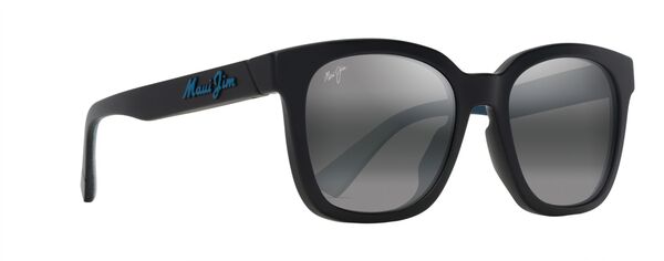 マウイ体育館 レディース 付属物 サングラス・アイウェア Maui Jim Honuasian Fit Polarized Sunglasses Black W/Blue 黒いこと