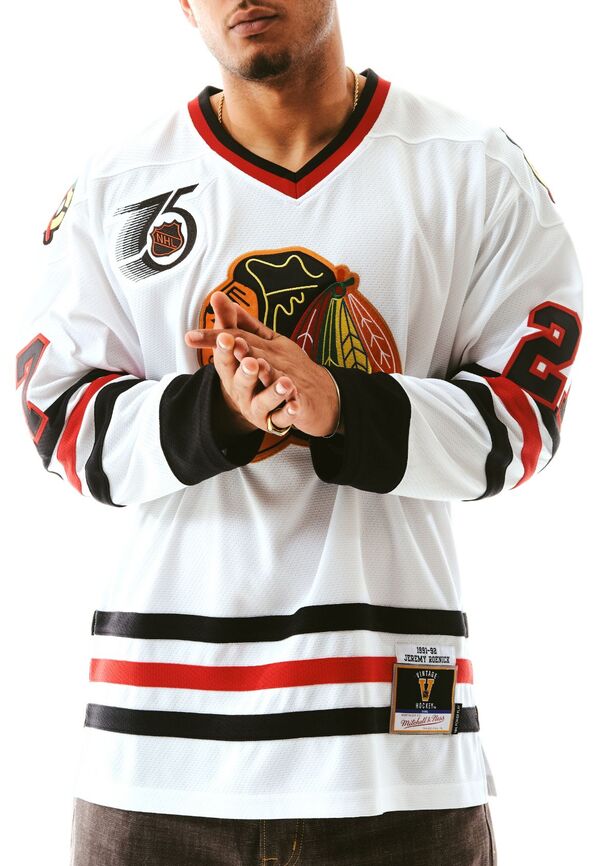 ミッチェル&ネス メンズ トップス シャツ ヴィンテージャージー Mitchell & Ness Men's Chicago Blackhawks Jeremy Roenick #27 White Vintage Power Play Jersey NoColor ホワイト|ReVida 店