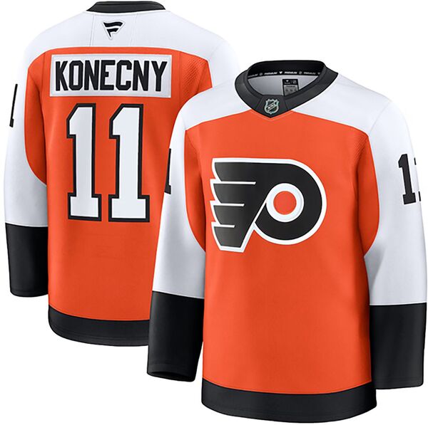 ファナティクス メンズ トップス シャツ ジャージー Fanatics NHL Men's Philadelphia Flyers Travis Konecny #11 Orange Premium Authentic Home Jersey NoColor オレンジ
