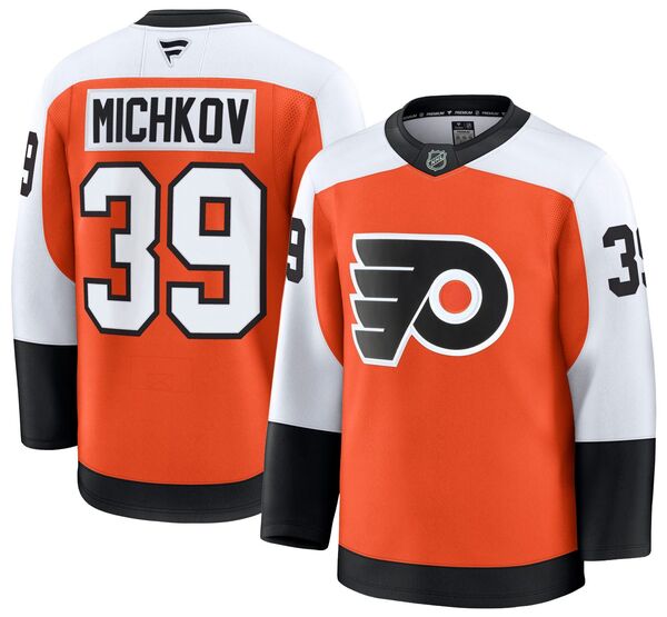 ファナティクス メンズ トップス シャツ ジャージー Fanatics NHL Men's Philadelphia Flyers Matvei Michkov #39 Orange Premium Authentic Home Jersey NoColor オレンジ