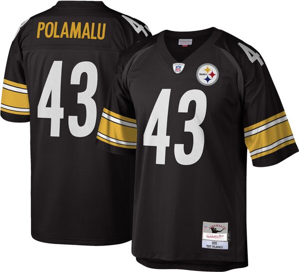 ミッチェル&ネス メンズ トップス シャツ ジャージー Mitchell & Ness Men's Pittsburgh Steelers Troy Polamalu #43 2005 Throwback Jersey NoColor｜ReVida 店