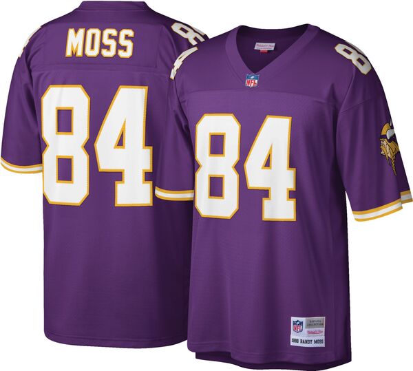 ミッチェル&ネス メンズ トップス シャツ ジャージー Mitchell & Ness Men's Minnesota Vikings Randy Moss #84 1998 Throwback Jersey NoColor｜ReVida 店