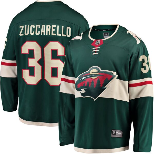 ファナティクス メンズ トップス シャツ ジャージー Fanatics NHL Men's Minnesota Wild Mats Zuccarello #36 Breakaway Home Replica Jersey NoColor|ReVida 店
