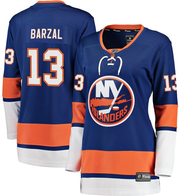 ファナティクス レディース トップス シャツ ジャージー Fanatics NHL Women's New York Islanders Mathew Barzal #13 Breakaway Home Replica Jersey NoColor|ReVida 店