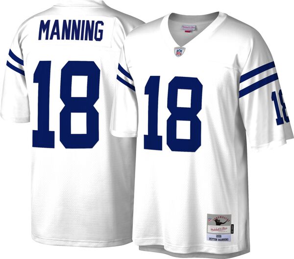 ミッチェル\u0026ネス メンズ トップス シャツ ジャージー Mitchell \u0026 Ness Men Indianapolis Colts Peyton Manning #18 White 2006 Throwback Jersey NoColor ホワイト