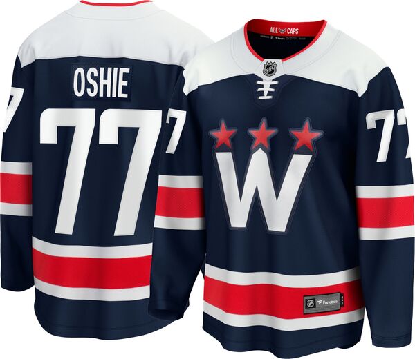 ファナティクス メンズ トップス シャツ キャップ ジャージー Fanatics NHL Men's Washington Capitals T.J. Oshie #77 Alternate Replica Navy Jersey NoColor ネイビー