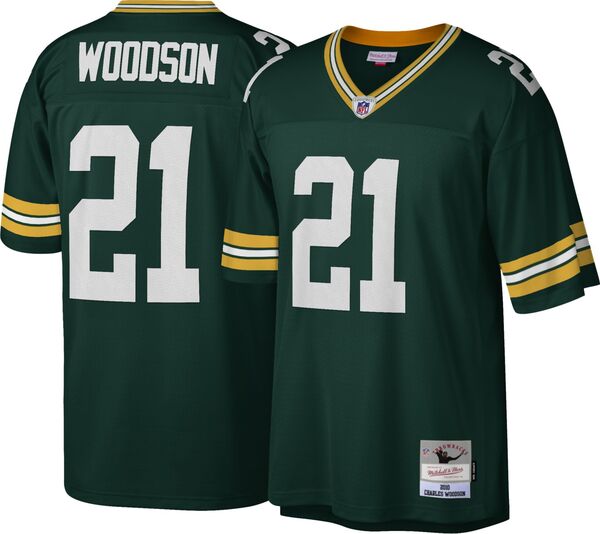 ミッチェル\u0026ネス メンズ トップス シャツ ジャージー Mitchell \u0026 Ness Men Green Bay Packers Charles Woodson #21 Green 2010 Throwback Jersey NoColor グリーン