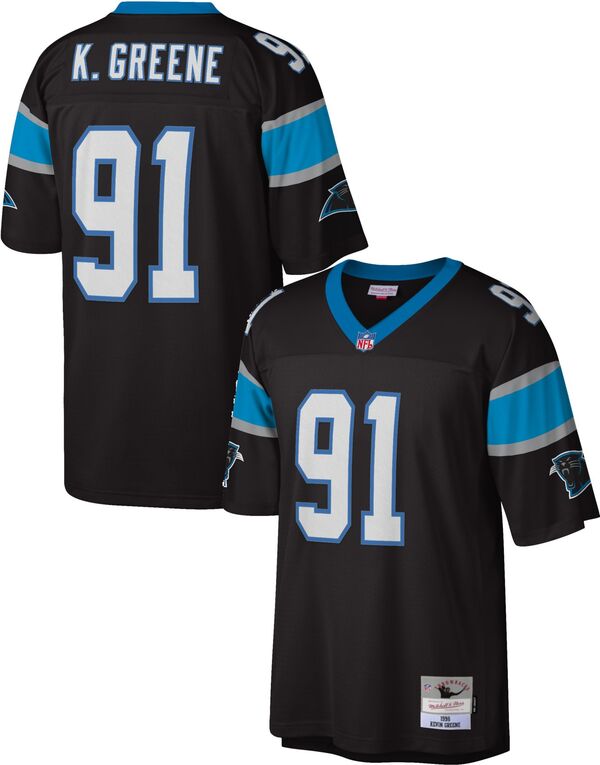 ミッチェル\u0026ネス メンズ トップス シャツ ジャージー Mitchell \u0026 Ness Men Carolina Panthers Kevin Greene #91996 Black Throwback Jersey NoColor ブラック