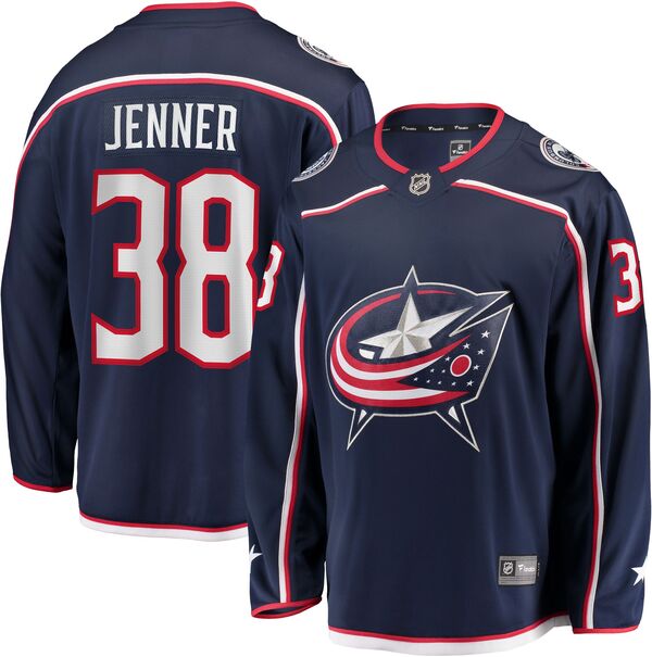 ファナティクス メンズ アウター ジャケット・ブルゾン ジャージー Fanatics NHL Columbus Blue Jackets Boone Jenner #38 Home Replica Jersey NoColor ブルー