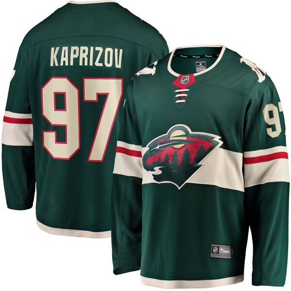 ファナティクス メンズ トップス シャツ ジャージー Fanatics NHL Men's Minnesota Wild Kirill Kaprizov #97 Breakaway Home Replica Jersey NoColor｜ReVida 店