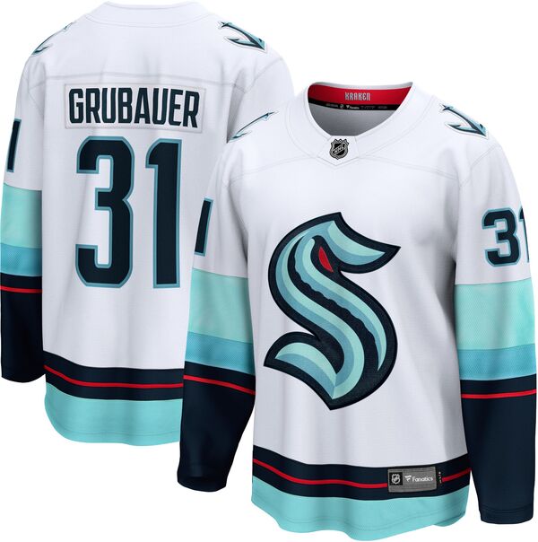 ファナティクス メンズ トップス シャツ ジャージー Fanatics NHL Adult Seattle Kraken Philipp Grubauer #31 Breakaway Replica Jersey NoColor｜ReVida 店