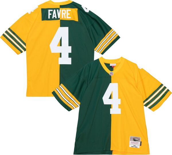 ミッチェル&ネス メンズ トップス シャツ ジャージー Mitchell & Ness Men's Green Bay Packers Brett Favre #4 1996 Splithrowback Jersey NoColor グリーン|ReVida 店