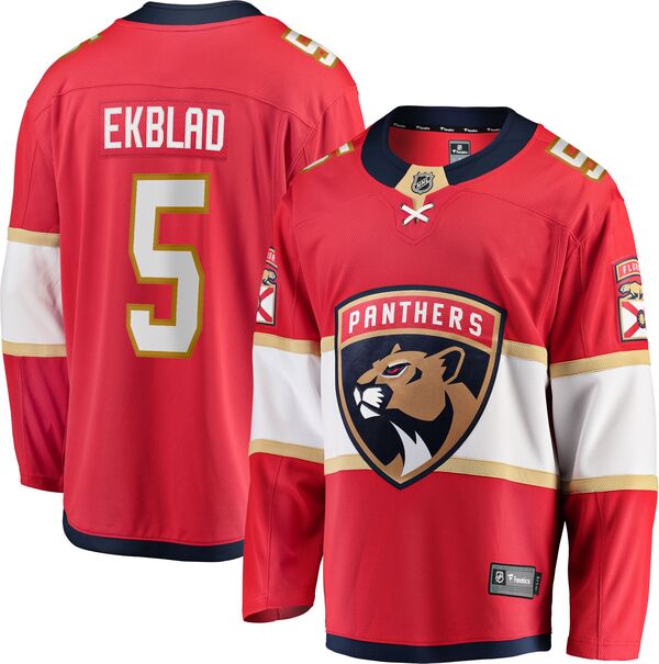 ファナティクス メンズ トップス シャツ ジャージー Fanatics NHL Adult Florida Panthers Aaron Ekblad #5 Home Replica Jersey NoColor|ReVida 店