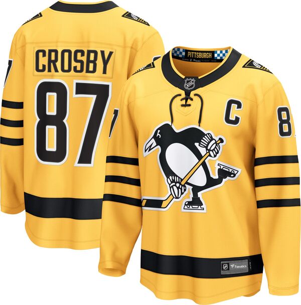 ファナティクス メンズ トップス シャツ ジャージー Fanatics NHL Men's Pittsburgh Penguinsidney Crosby #87 Gold Breakaway Replicalternate Jersey NoColor ゴールド|ReVida 店