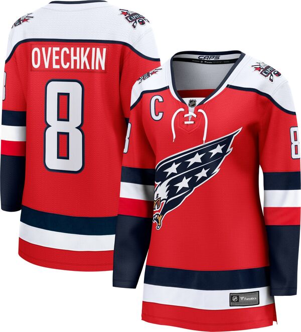 ファナティクス レディース トップス シャツ キャップ ジャージー Fanatics NHL Women's Washington Capitals Alex Ovechkin #8 Red Breakaway Replicalternate Jersey NoColor レッド｜ReVida 店