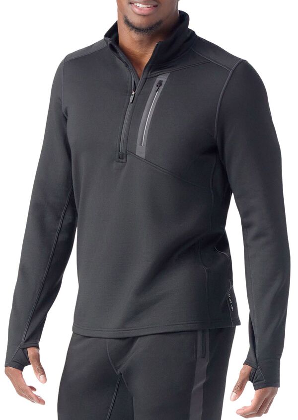 スマートウール メンズ アウター パーカー・スウェット フリース Smartwool Men's Active Half-Zip Fleece Black ブラック|ReVida 店