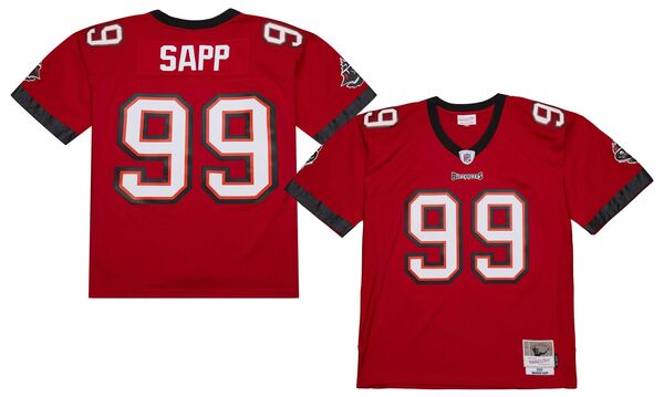 ミッチェル&ネス メンズ トップス シャツ ジャージー Mitchell & Ness Men's Tampa Bay Buccaneers Warren Sapp #99 Red 2002 Replica Football Jersey NoColor レッド