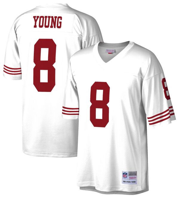 ミッチェル&ネス メンズ トップス シャツ ジャージー Mitchell & Ness Men'san Francisco 49ersteve Young #8 White 1994 Replica Football Jersey NoColor ホワイト