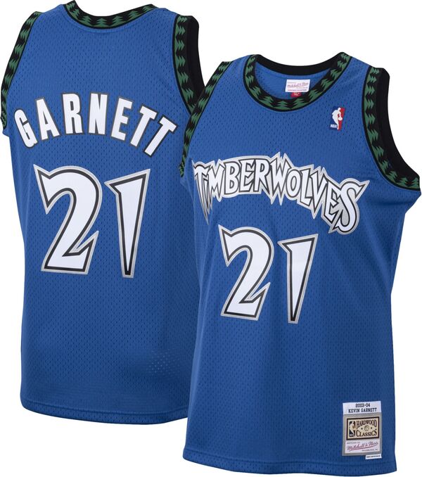 ミッチェル\u0026ネス メンズ トップス シャツ ジャージー Mitchell \u0026 Ness Men 2003 Minnesota Timberwolves Kevin Garnett #21 Blue Hardwood Classicswingman Jersey NoColor ブルー